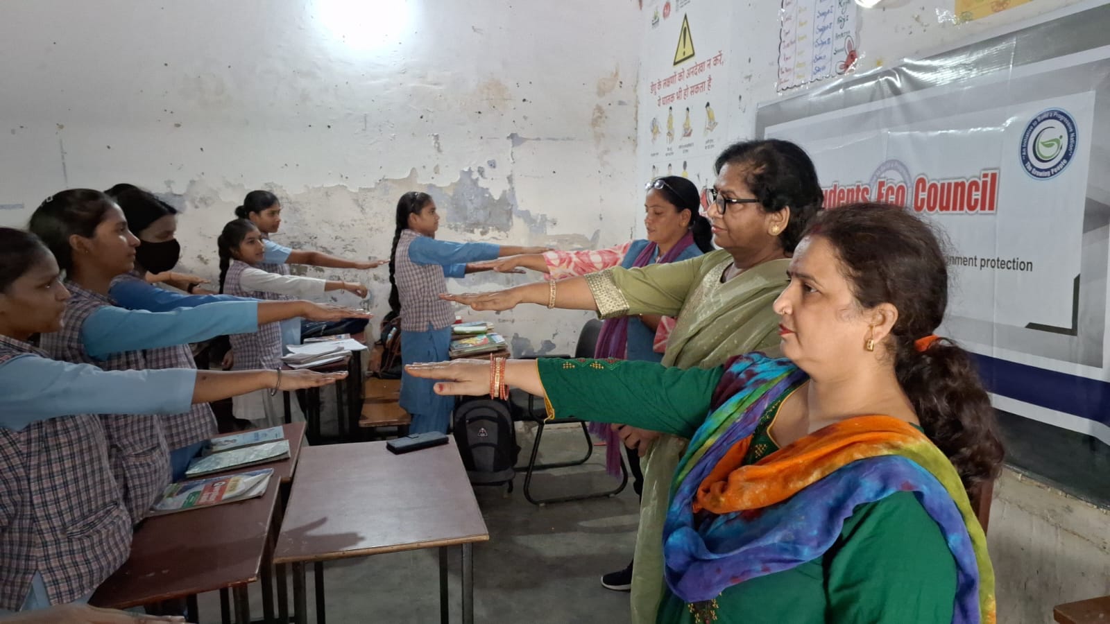 MEETING FOR ENVIRONMENT WITH ECO COUNCIL OF GURU NANAK GIRLS INTER COLLEGE